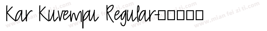 Kar Kuvempu Regular字体转换